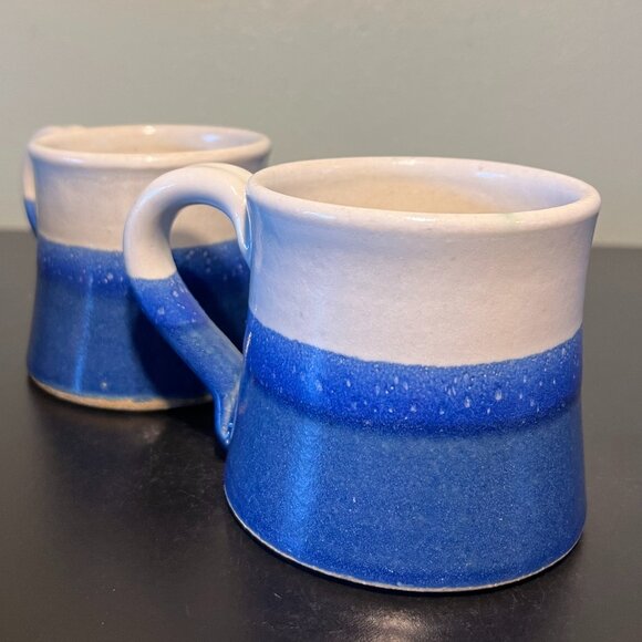 Two (2) Handcrafted Dunn County Pottery Mugs ~ Dipped Glaze ~ Made in Wisconsin - Picture 4 of 12